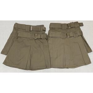 No Fuze Girls Skirt Size 4 Khaki Uniform 4 Pair Pre Owned READ 939A